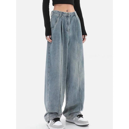 M2k Trends Wide Leg Denim Cargo Pants - Casual Streetwear