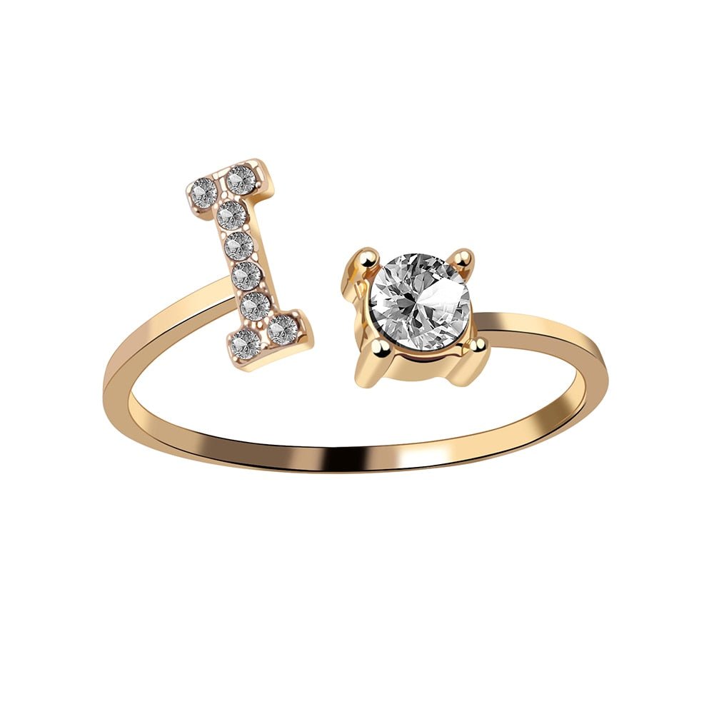 best A-Z Letter Adjustable Opening Rings For Women Couple Alphabet Name Men Initials Ring Men Wedding Finger Jewelry anillos mujer Jewelry & Watches shop online at M2K Trends for Fashion Jewelry