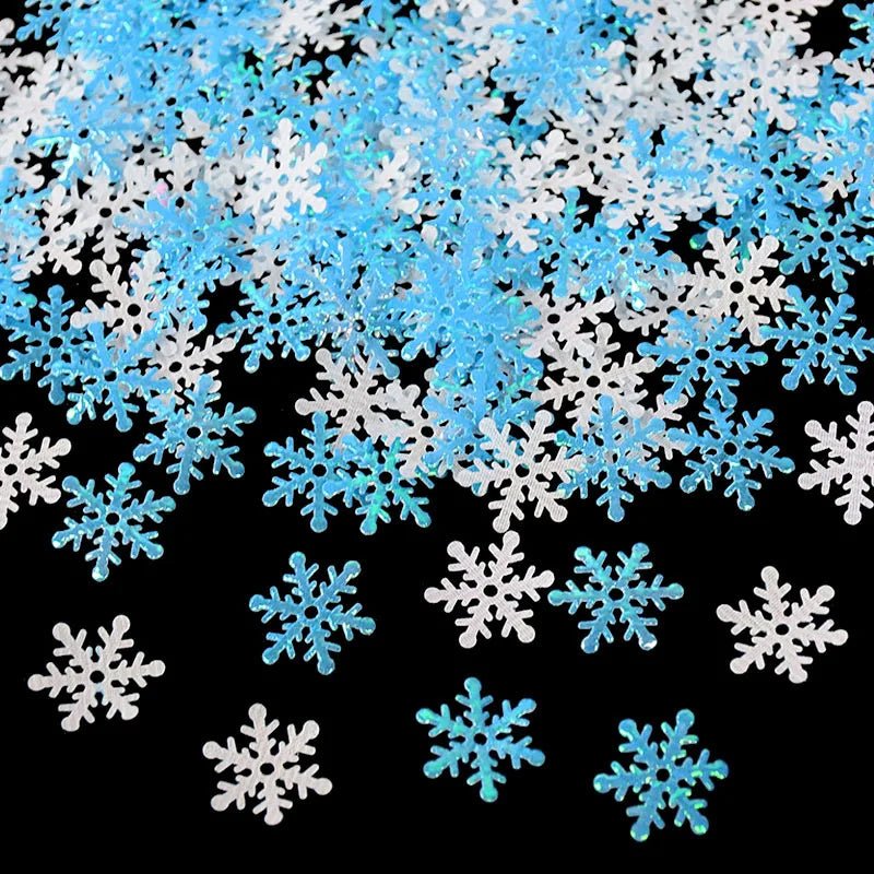 best affordable 270pcs 2cm Gold Silver Snowflake Confetti Christmas Decoration For Home Artificial Snow Xmas New Year Party Decor Table Ornament shop online at M2K Trends for