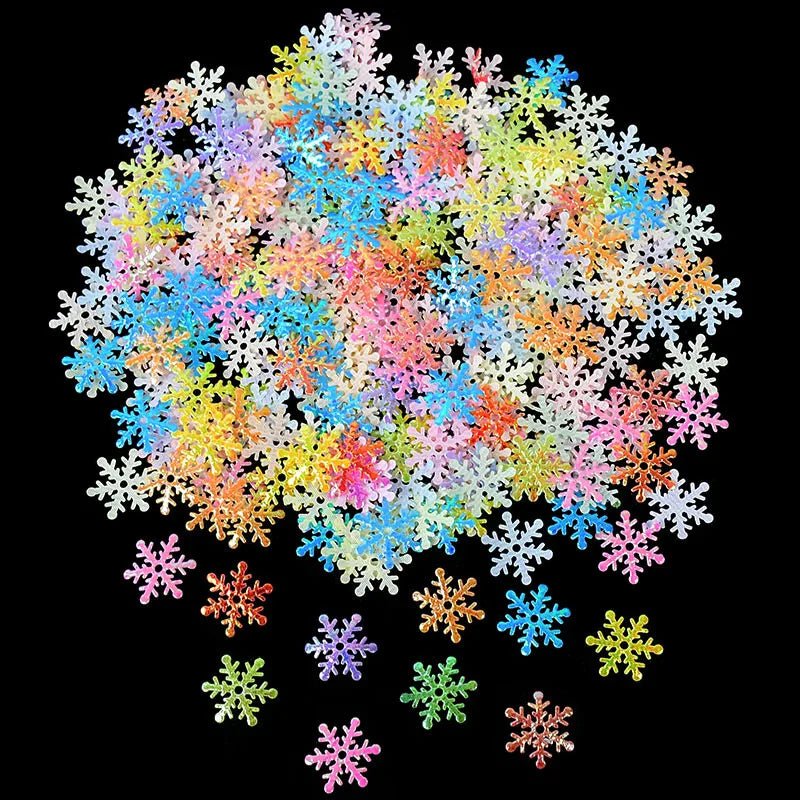 best affordable 270pcs 2cm Gold Silver Snowflake Confetti Christmas Decoration For Home Artificial Snow Xmas New Year Party Decor Table Ornament shop online at M2K Trends for