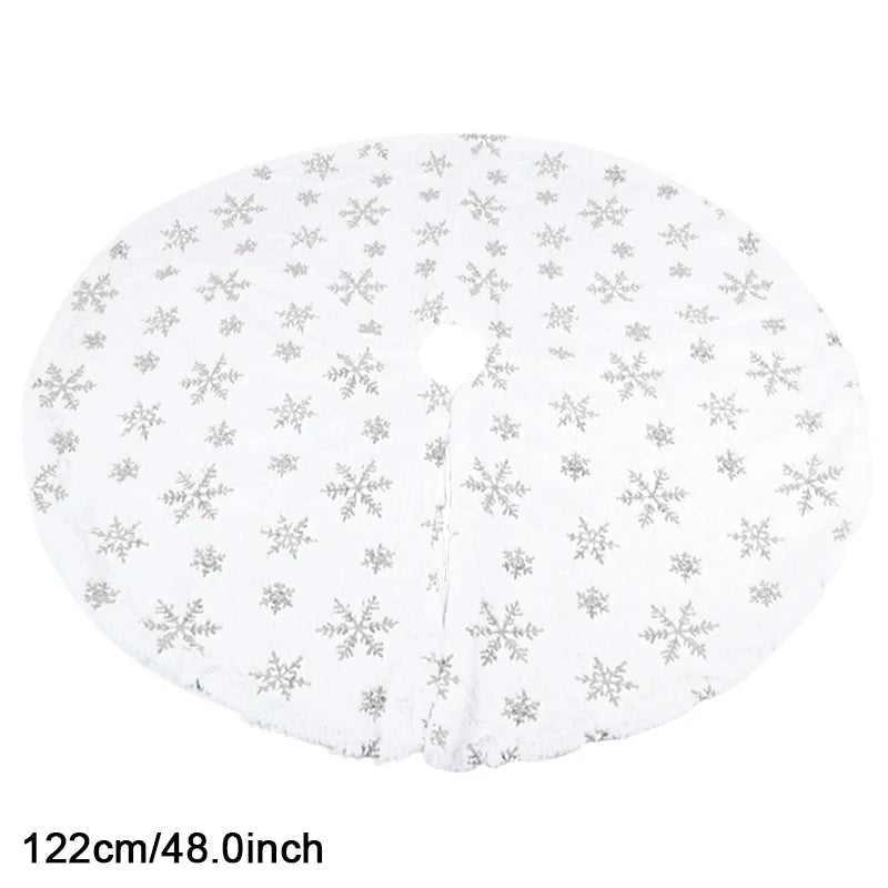 best affordable White Christmas Tree Skirt Plush Faux Fur Xmas Tree Carpet Merry Christmas Tree Decorations Ornament New Year Navidad Home Decor shop online at M2K Trends for