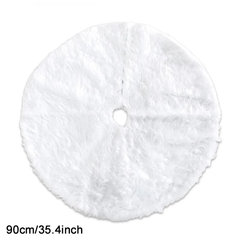 best affordable White Christmas Tree Skirt Plush Faux Fur Xmas Tree Carpet Merry Christmas Tree Decorations Ornament New Year Navidad Home Decor shop online at M2K Trends for