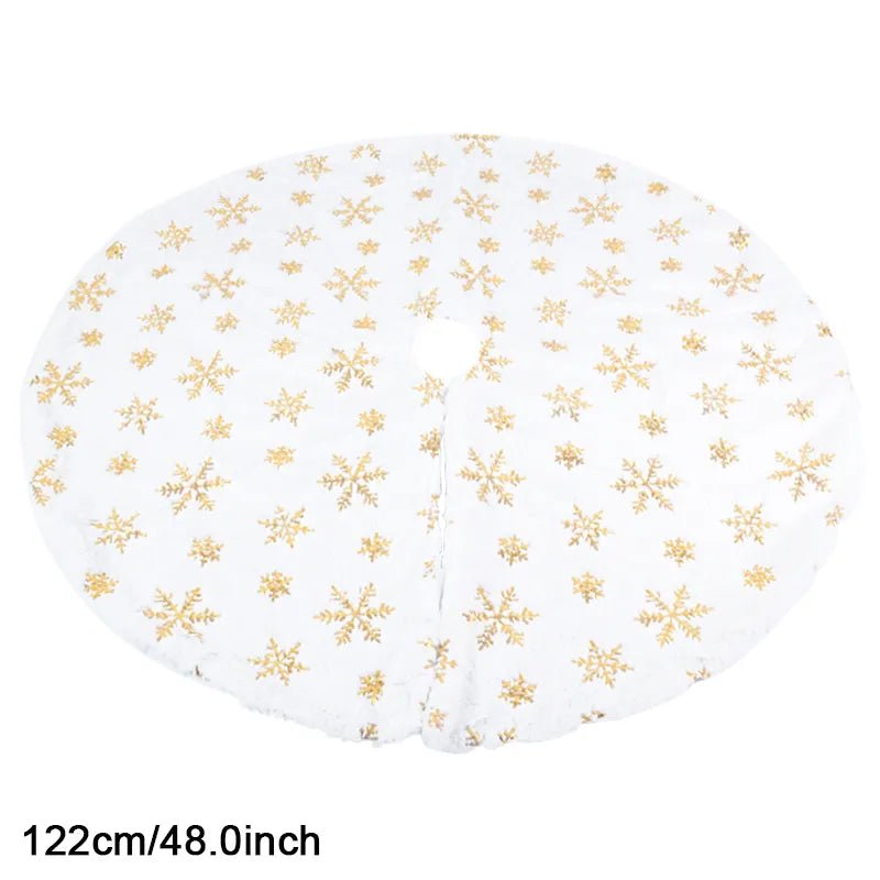 best affordable White Christmas Tree Skirt Plush Faux Fur Xmas Tree Carpet Merry Christmas Tree Decorations Ornament New Year Navidad Home Decor shop online at M2K Trends for