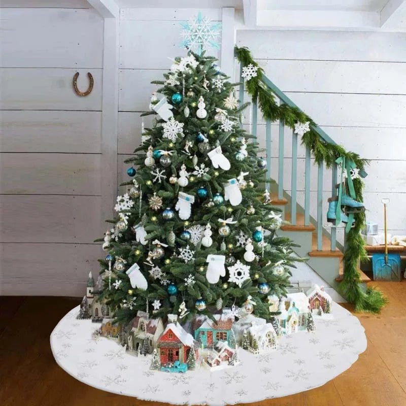 best affordable White Christmas Tree Skirt Plush Faux Fur Xmas Tree Carpet Merry Christmas Tree Decorations Ornament New Year Navidad Home Decor shop online at M2K Trends for