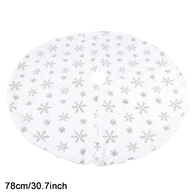 best affordable White Christmas Tree Skirt Plush Faux Fur Xmas Tree Carpet Merry Christmas Tree Decorations Ornament New Year Navidad Home Decor shop online at M2K Trends for