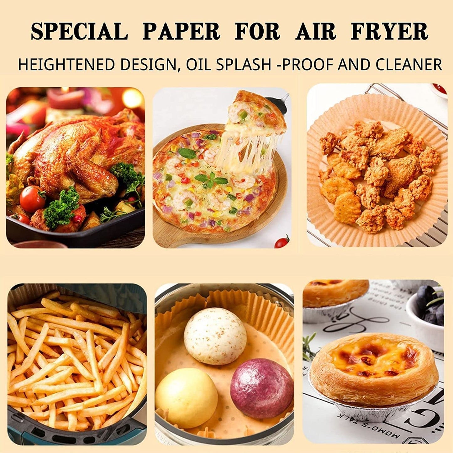 best Air Fryer Paper Food Disposable Paper Liner Airfryer Kitchen Cookers Oil-proof Barbecue Plate Steamer Fryer Baking Accessories Air Fryer Paper Food Disposable shop online at M2K Trends for Air Fryer Paper Food Disposable