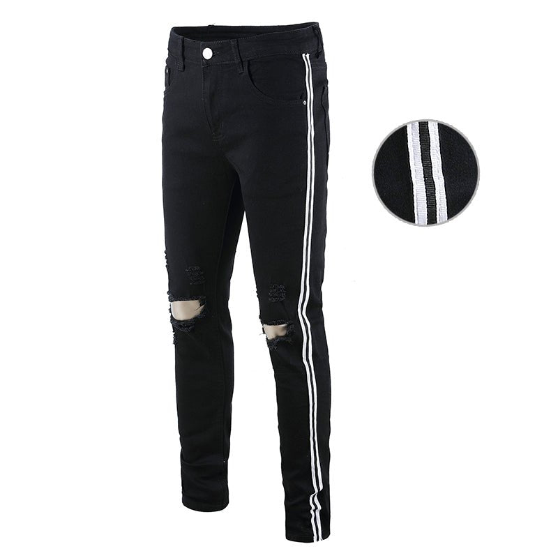 best All-match Slim Pants High Street Trend Men's Knee Hole Trousers 0 shop online at M2K Trends for