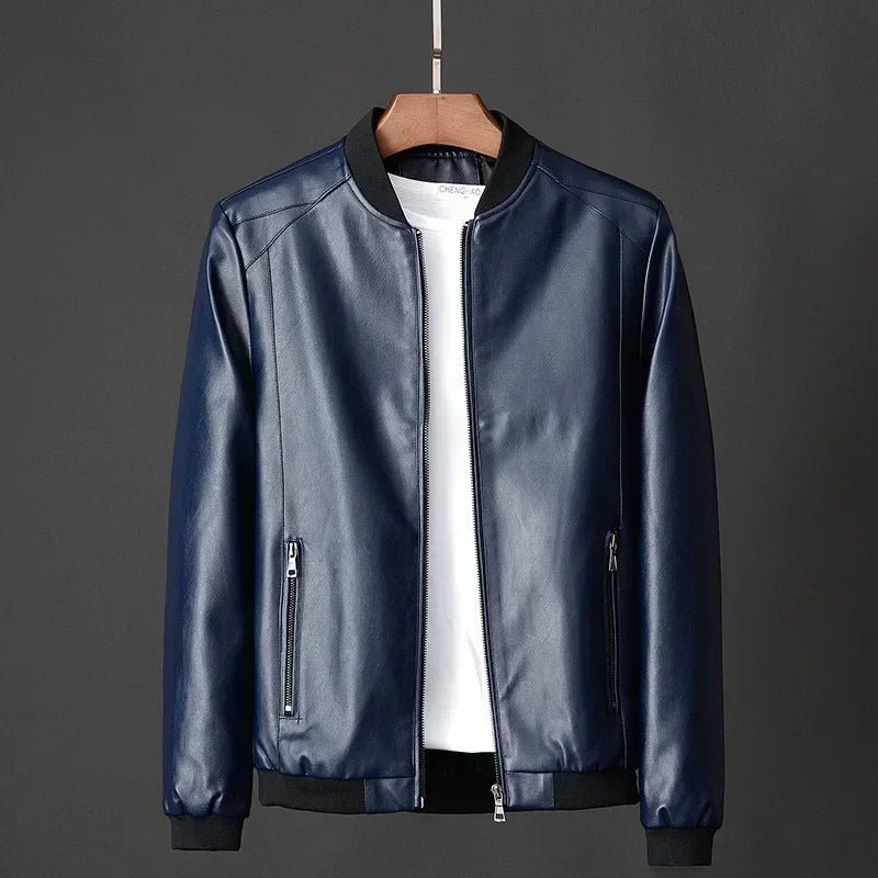 best Autumn New Men Leather Coat Korean Fashion Genuine Leather Sheepskin Men Leather Jacket Trend Casual Fit Slim Baseball Clothes shop online at M2K Trends for