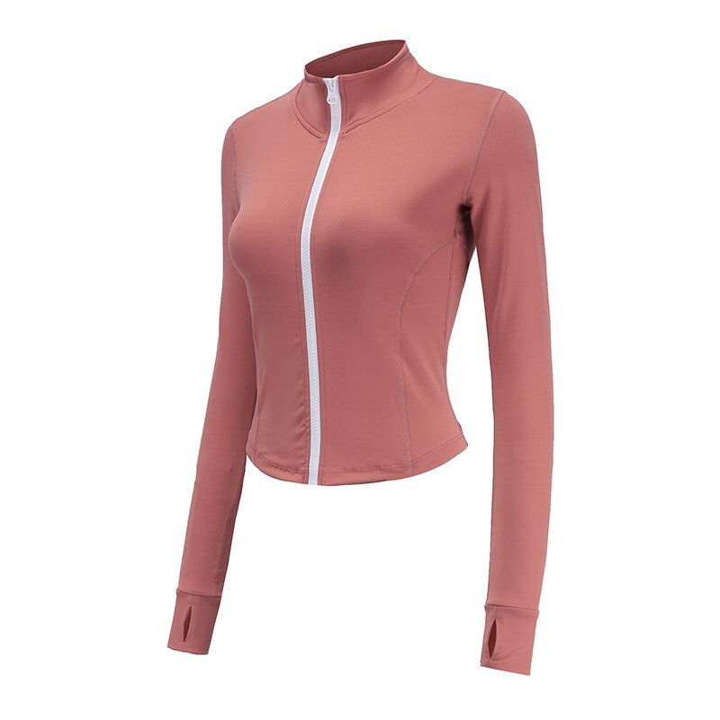 best Autumn Sport Jacket Women Long Sleeve Zip Fitness Yoga Shirt Top Workout Gym Activewear Sport Running Coats Training Clothes 0 shop online at M2K Trends for
