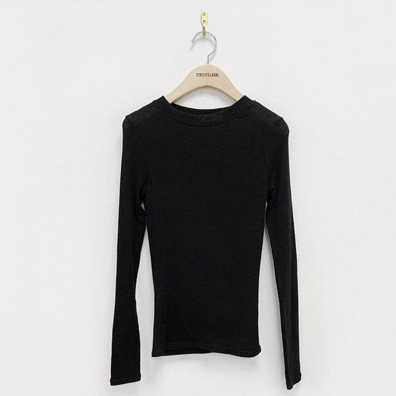 best Basic Cotton Summer T Shirt Women Long Sleeves Tee Shirt High Elasticity Breathable Sexy Thin T-shirt see through Female Top 0 shop online at M2K Trends for