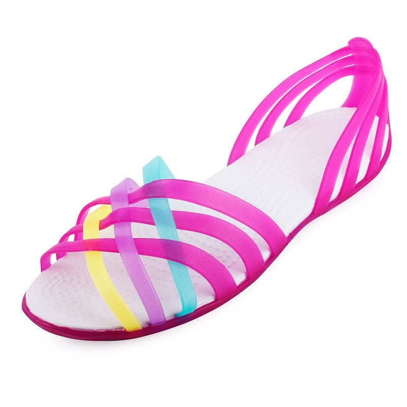 best Beach jelly sandals rainbow plastic sandals female summer 0 shop online at M2K Trends for