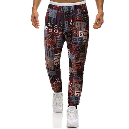 best Best Slim-fit cotton and linen nice casual pants with ethnic print trousers available online Pants shop online at M2K Trends for mens pants