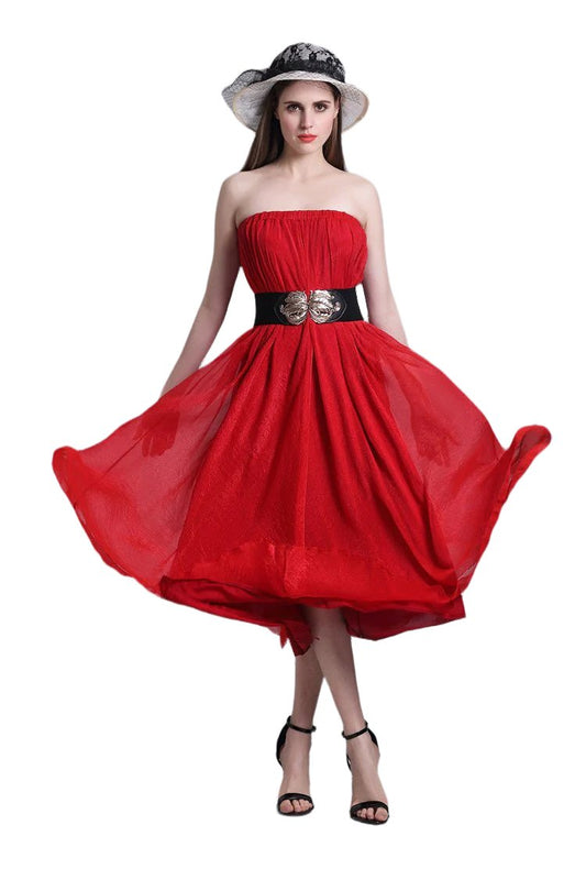 best Big Swing Bohemian Chiffon Beach Dress dress shop online at M2K Trends for