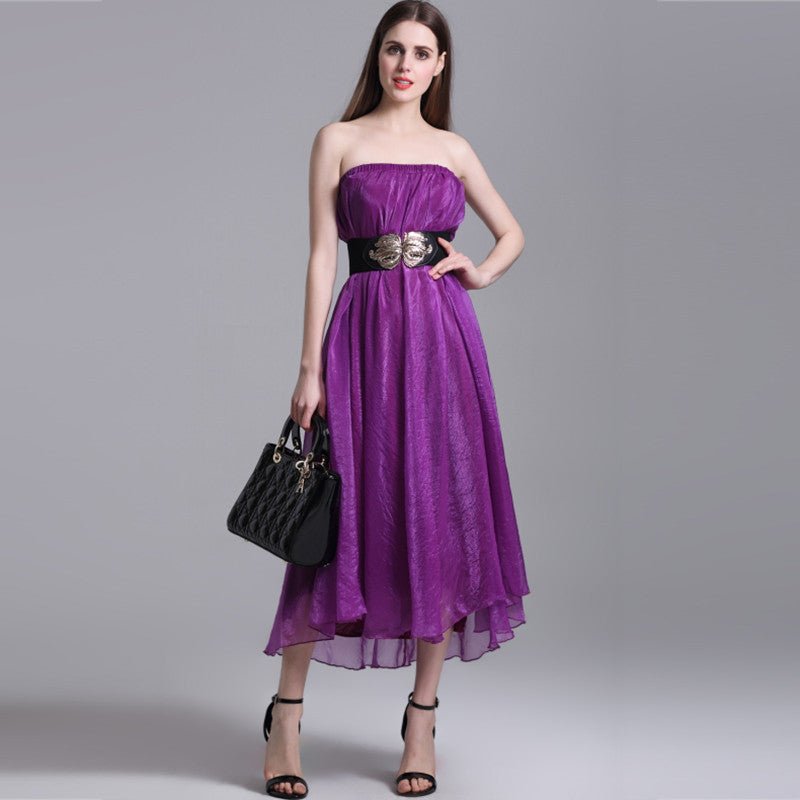 best Big Swing Bohemian Chiffon Beach Dress dress shop online at M2K Trends for