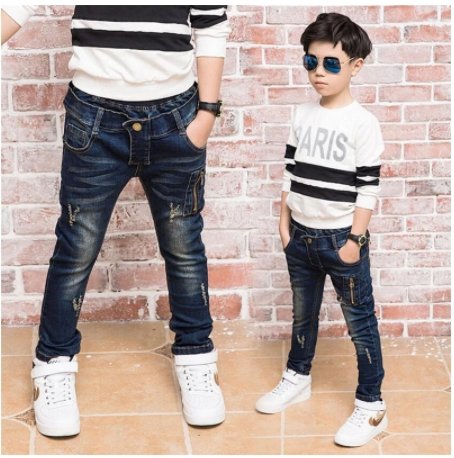 best Boys' Jeans Korean Style Trousers Loose-fitting Pants 0 shop online at M2K Trends for