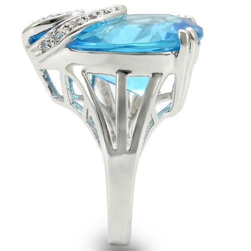 best Brass Ring with Synthetic Synthetic Glass in Sea Blue Jewelry & Watches shop online at M2K Trends for 343w0 SearchTag