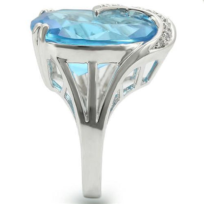 best Brass Ring with Synthetic Synthetic Glass in Sea Blue Jewelry & Watches shop online at M2K Trends for 343w0 SearchTag