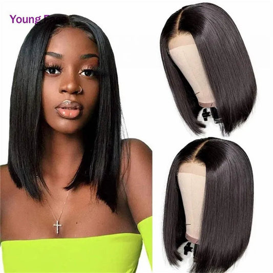 best Brazilian Short Bob Wigs Straight Human Hair Wigs Hd Transparent Lace wig shop online at M2K Trends for Human Hair Lace Wigs