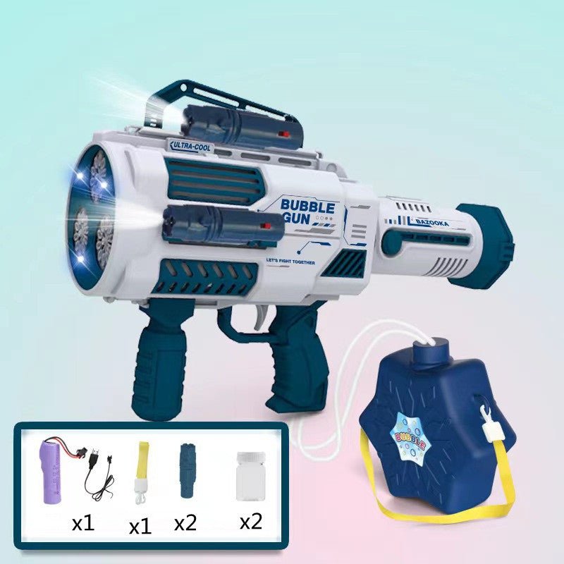 best Bubbles Gun Kids Toy Rocket Soap Bubble Machine Guns Automatic Blower Portable Pomperos Toy For Children Gift 0 shop online at M2K Trends for
