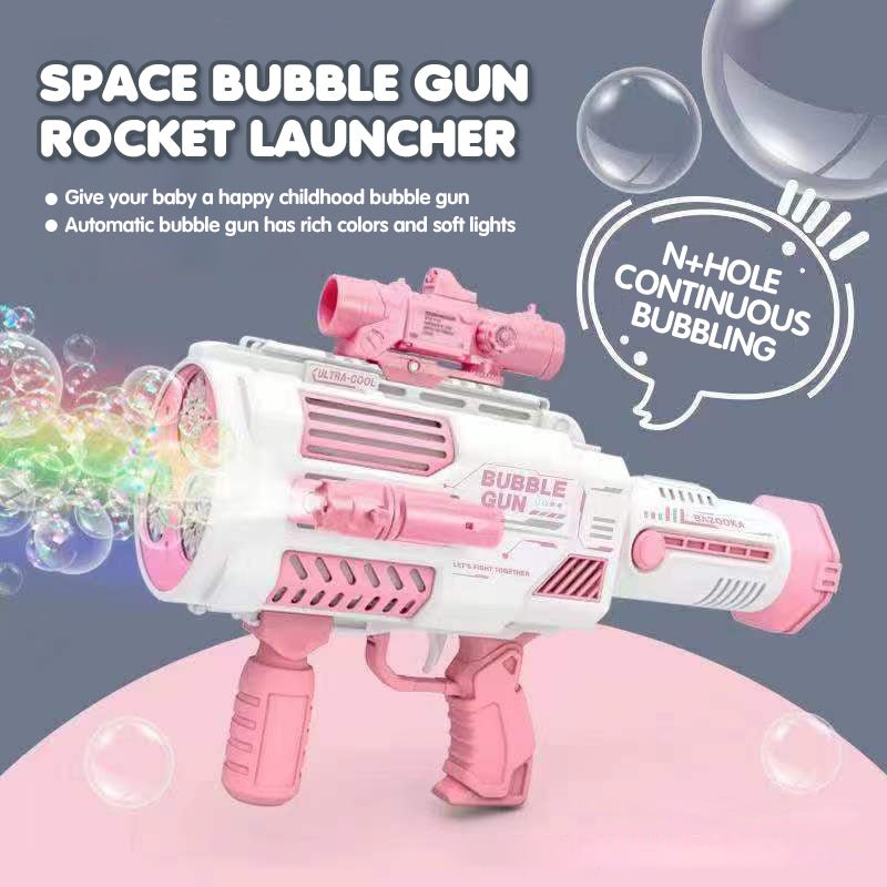 best Bubbles Gun Kids Toy Rocket Soap Bubble Machine Guns Automatic Blower Portable Pomperos Toy For Children Gift 0 shop online at M2K Trends for