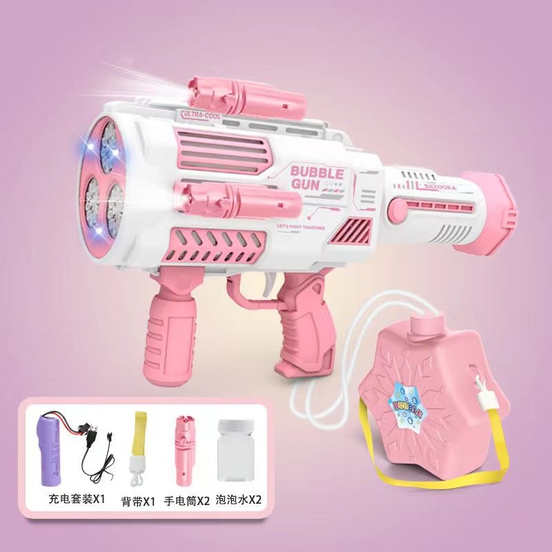 best Bubbles Gun Kids Toy Rocket Soap Bubble Machine Guns Automatic Blower Portable Pomperos Toy For Children Gift 0 shop online at M2K Trends for