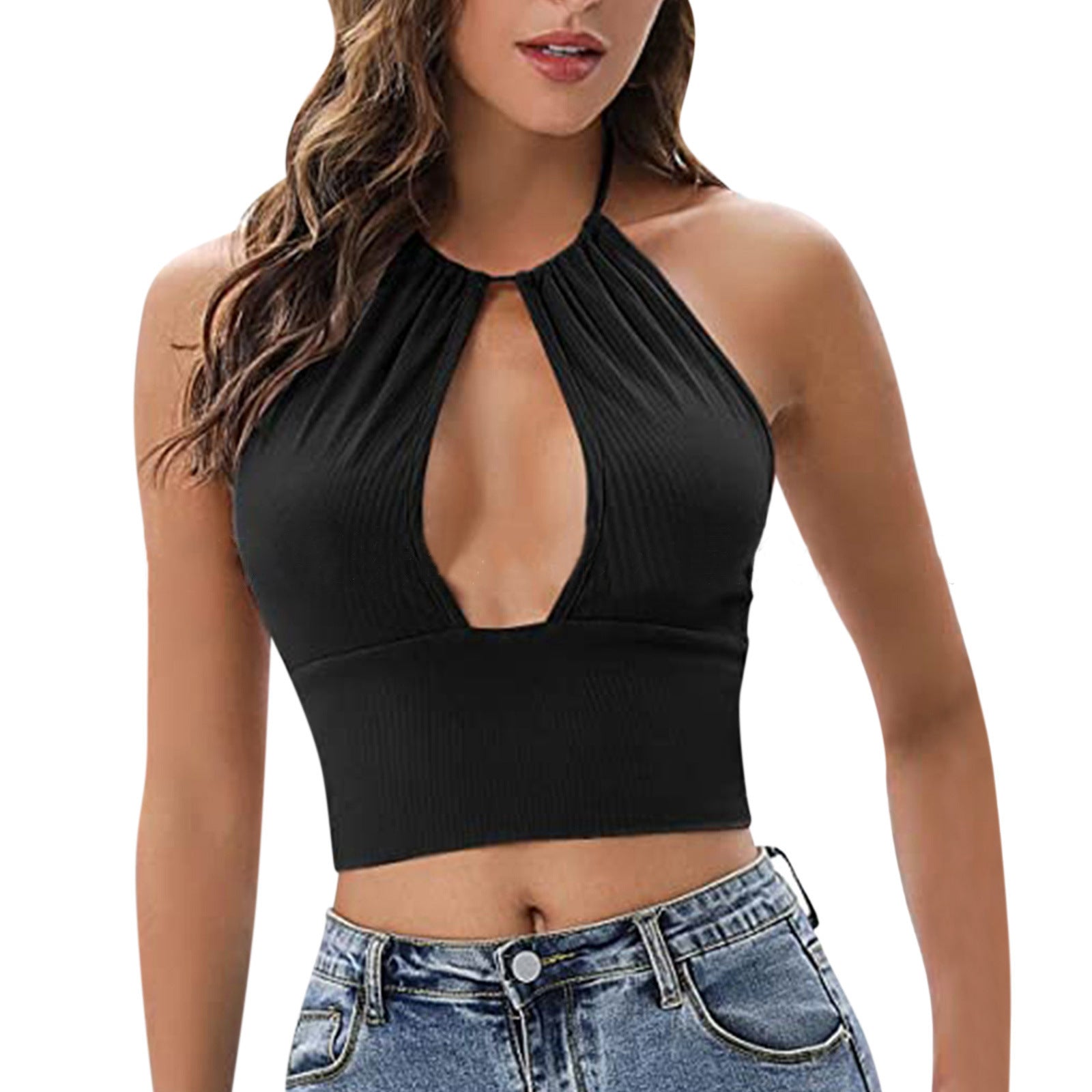 best Camisole Halter Vest Women Summer Sexy Hollow Tops bloues shop online at M2K Trends for