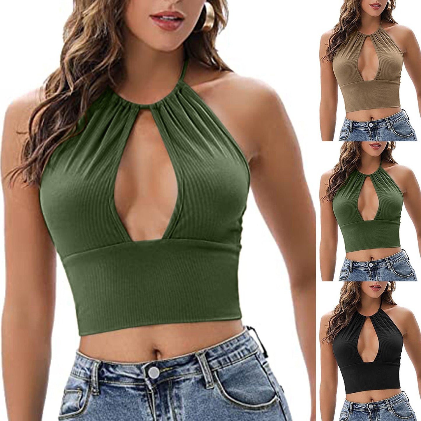 best Camisole Halter Vest Women Summer Sexy Hollow Tops bloues shop online at M2K Trends for