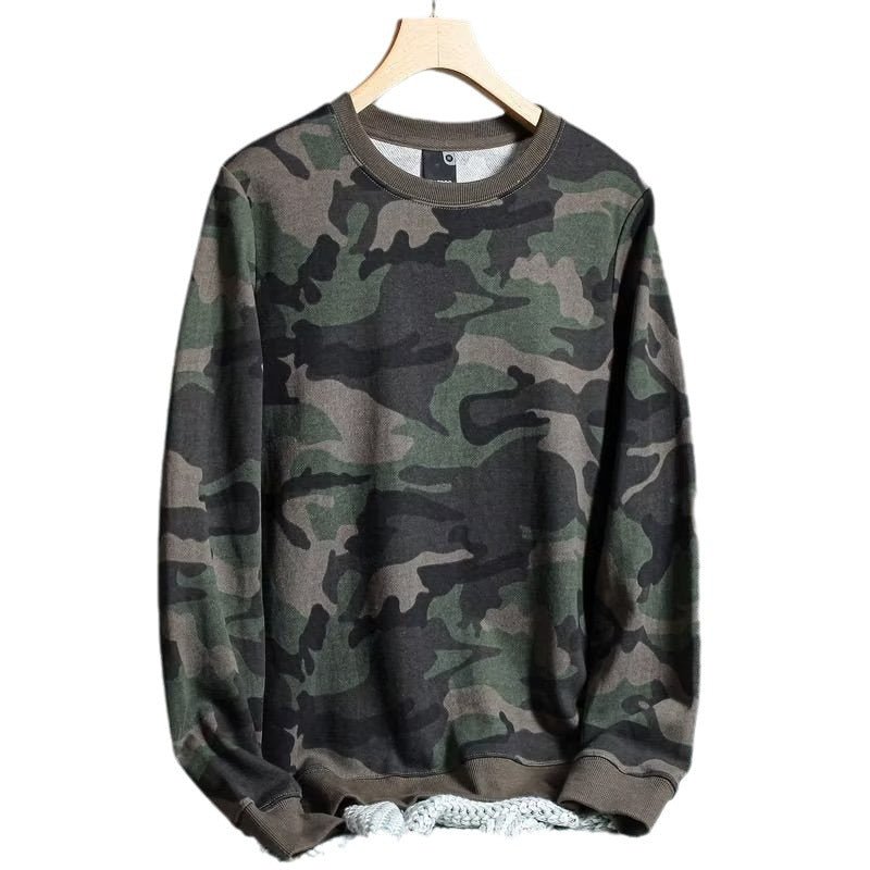 best Camouflage Printed Loose Leisure Sports Long-sleeved Men's Sweater 0 shop online at M2K Trends for