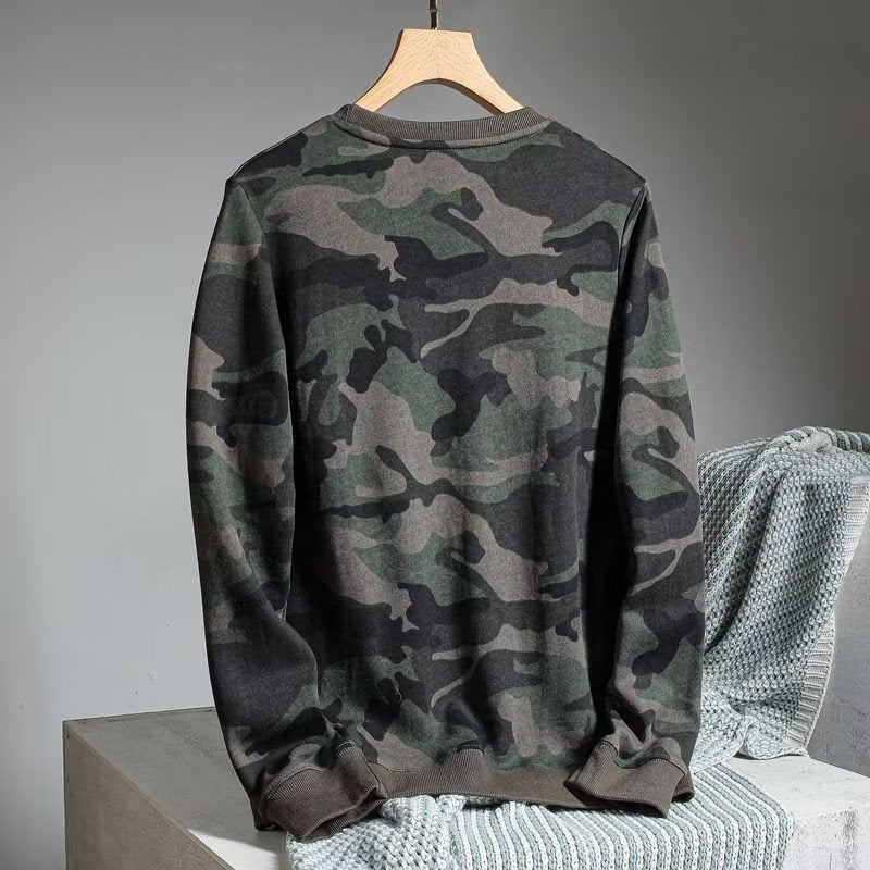 best Camouflage Printed Loose Leisure Sports Long-sleeved Men's Sweater 0 shop online at M2K Trends for