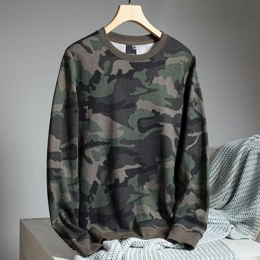 best Camouflage Printed Loose Leisure Sports Long-sleeved Men's Sweater 0 shop online at M2K Trends for