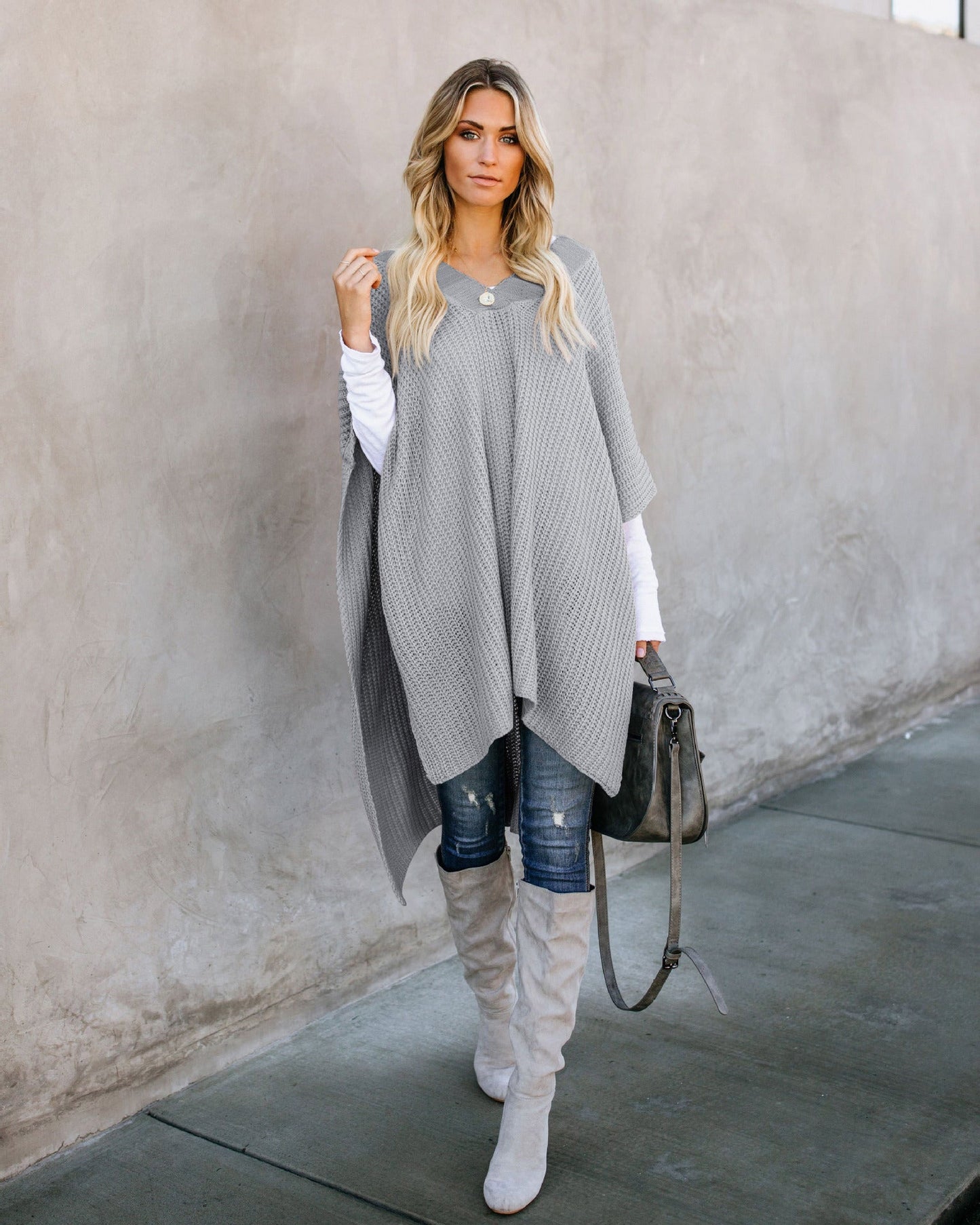 best Cape sweater knitted top sweater 0 shop online at M2K Trends for