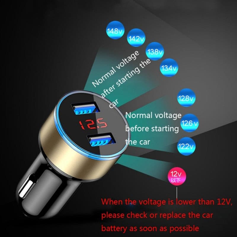 best Car Charger 3.1A LED Display USB 0 shop online at M2K Trends for