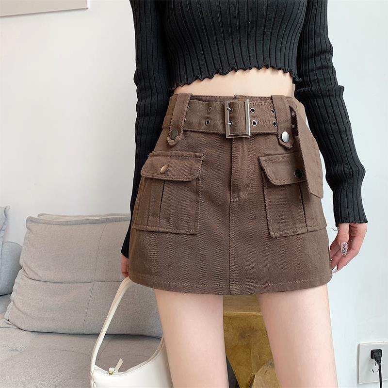 best Cargo Mini Denim Skirts Women Multi Pockets Streetwear Personal Cool Teens Youth European Hipsters High Waisted Designer Юбка 0 shop online at M2K Trends for