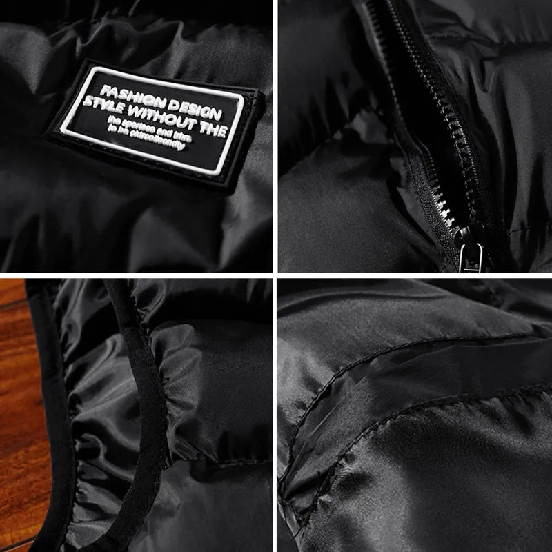 best Casual Fashion Sleeveless Vest Men Jacket 2023 New Autumn Warm Cotton Thick Coat Male Winter Plus Size Clothing Men Waistcoat shop online at M2K Trends for