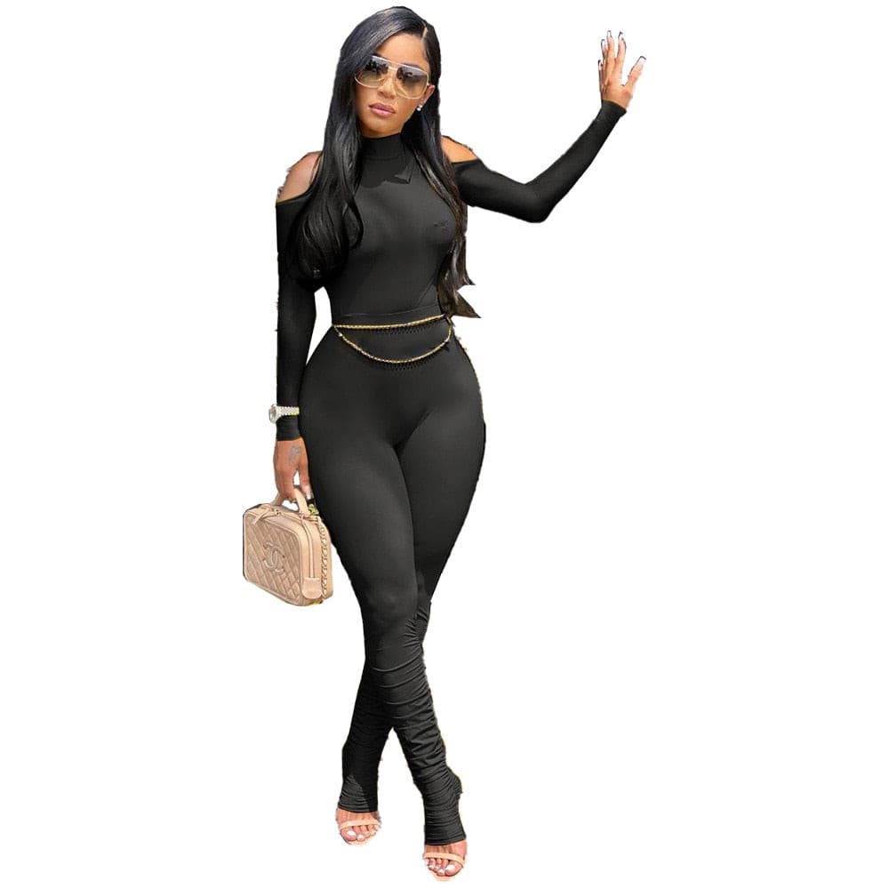 best Casual Jumpsuit Off Shoulder Bodysuit Women Long Rompers Womens Jumpsuit Sportsuit Solid Color Overalls dress shop online at M2K Trends for