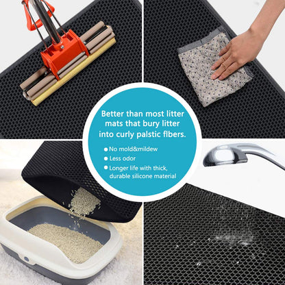 best Cat Litter Mat With Gift Double Layer Waterproof Pet Litter Box Mat Non-slip Sand Cat Pad Washable Bed Mat Clean Pad Products 0 shop online at M2K Trends for