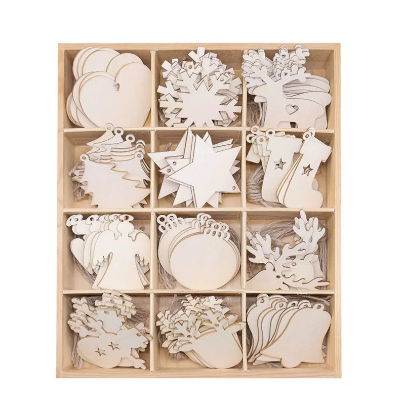 best cheap 10pcs/lot Wooden Christmas Tree Hanging Ornament Pendants Christmas Decorations For Home Party New Year Navidad Natal Kids Gift shop online at M2K Trends for