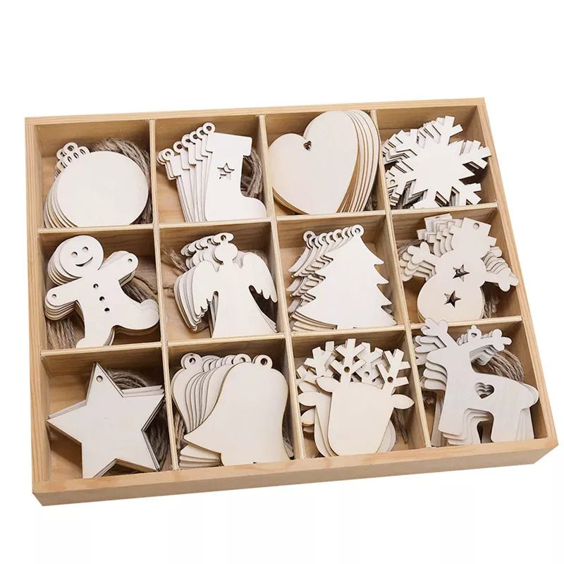 best cheap 10pcs/lot Wooden Christmas Tree Hanging Ornament Pendants Christmas Decorations For Home Party New Year Navidad Natal Kids Gift shop online at M2K Trends for