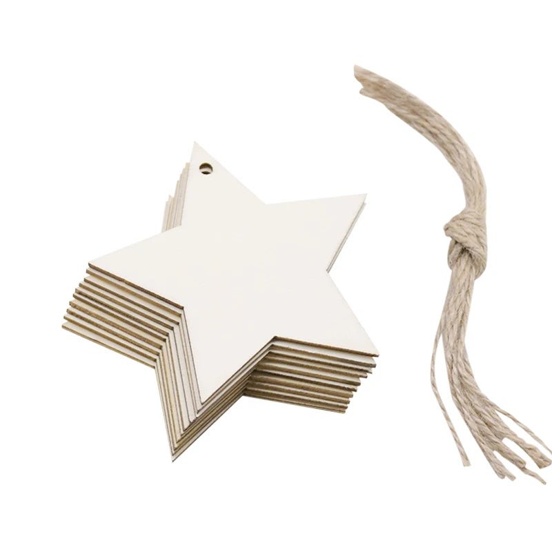 best cheap 10pcs/lot Wooden Christmas Tree Hanging Ornament Pendants Christmas Decorations For Home Party New Year Navidad Natal Kids Gift shop online at M2K Trends for