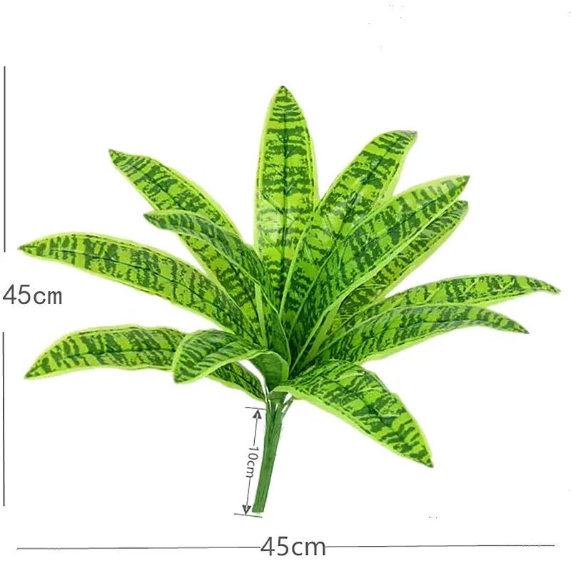 best cheap 35CM 3 Fork Artificial Desktop Fake Plants Green Plastic Palm Tree Bunch Flower Material Office Living Room Christmas Home Decor shop online at M2K Trends for