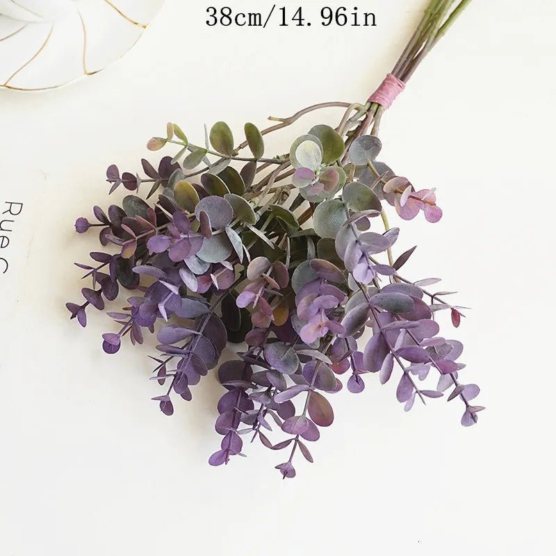 best cheap 35CM 3 Fork Artificial Desktop Fake Plants Green Plastic Palm Tree Bunch Flower Material Office Living Room Christmas Home Decor shop online at M2K Trends for