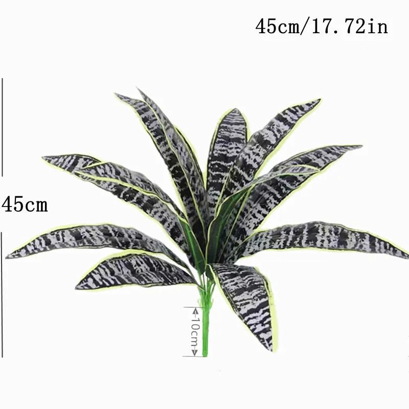 best cheap 35CM 3 Fork Artificial Desktop Fake Plants Green Plastic Palm Tree Bunch Flower Material Office Living Room Christmas Home Decor shop online at M2K Trends for