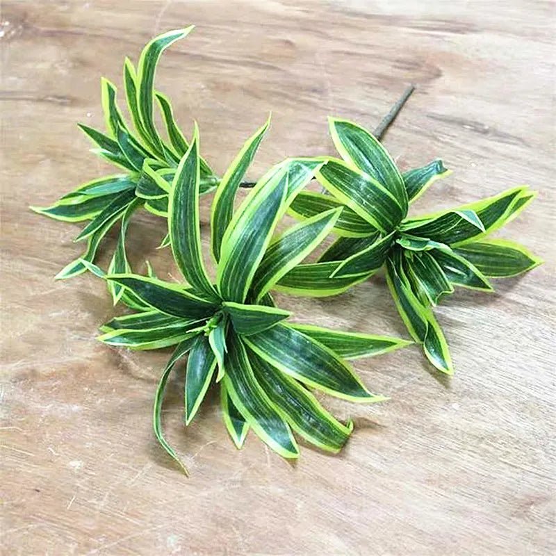 best cheap 35CM 3 Fork Artificial Desktop Fake Plants Green Plastic Palm Tree Bunch Flower Material Office Living Room Christmas Home Decor shop online at M2K Trends for