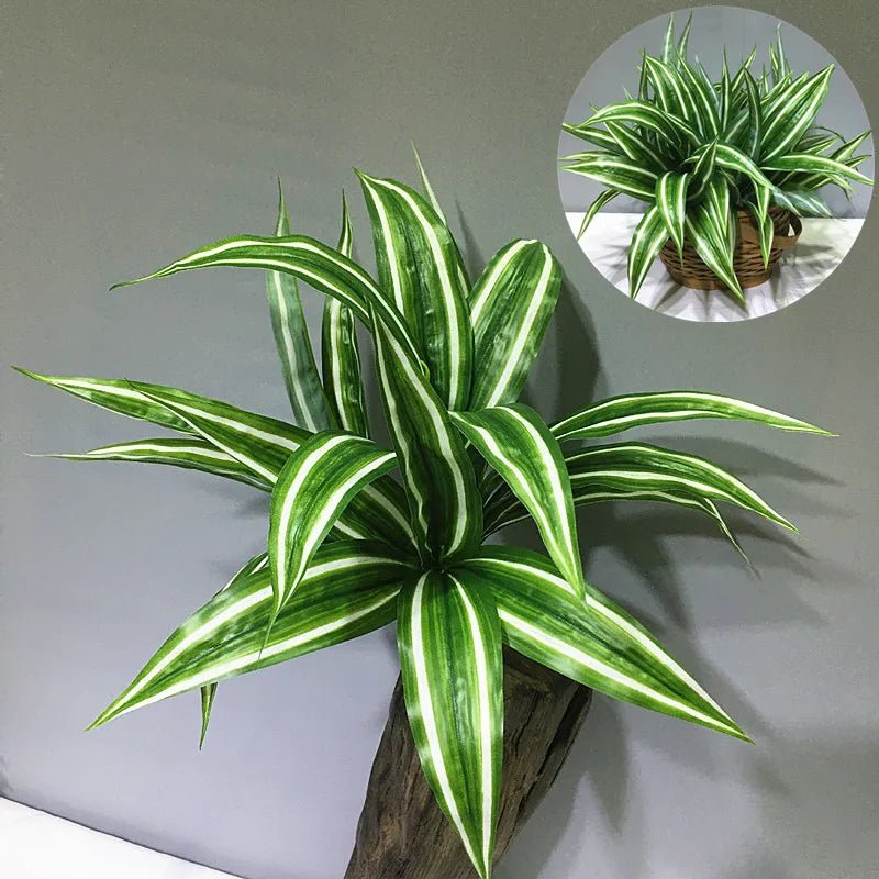 best cheap 35CM 3 Fork Artificial Desktop Fake Plants Green Plastic Palm Tree Bunch Flower Material Office Living Room Christmas Home Decor shop online at M2K Trends for
