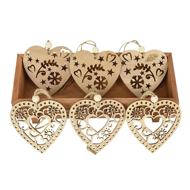 best cheap 3pcs Vintage Christmas Wooden Pendants Ornaments DIY Wood Craft Christmas Decorations Christmas Tree Hanging Ornaments Gifts shop online at M2K Trends for