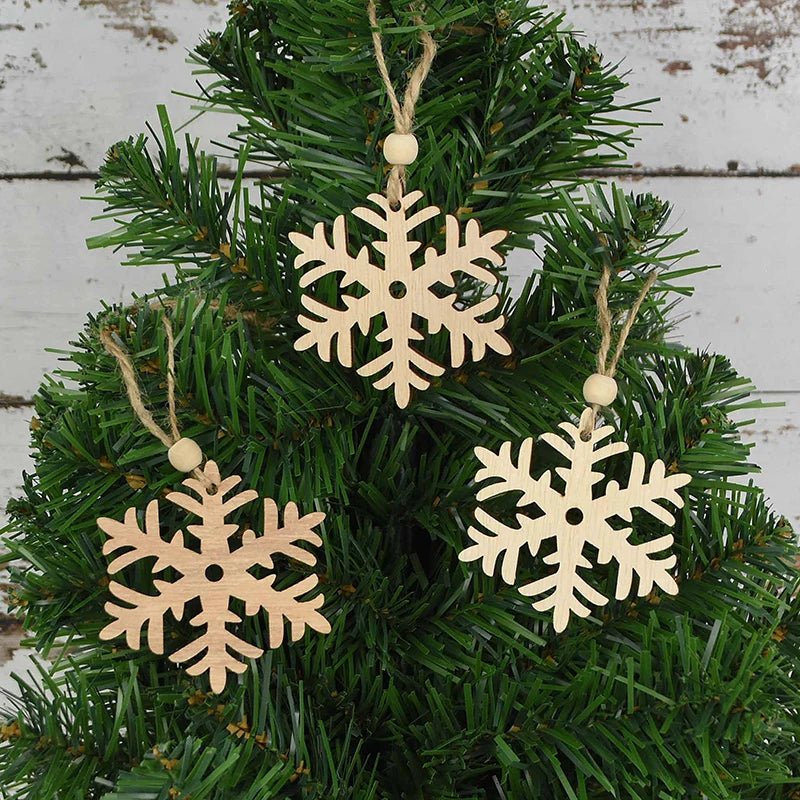 best cheap 3pcs Vintage Christmas Wooden Pendants Ornaments DIY Wood Craft Christmas Decorations Christmas Tree Hanging Ornaments Gifts shop online at M2K Trends for