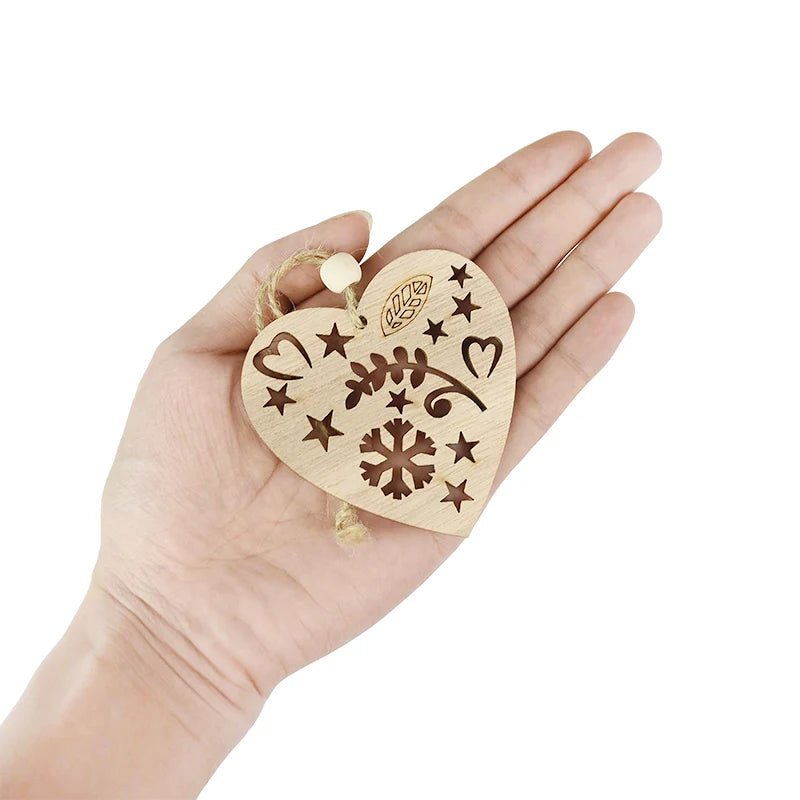 best cheap 3pcs Vintage Christmas Wooden Pendants Ornaments DIY Wood Craft Christmas Decorations Christmas Tree Hanging Ornaments Gifts shop online at M2K Trends for