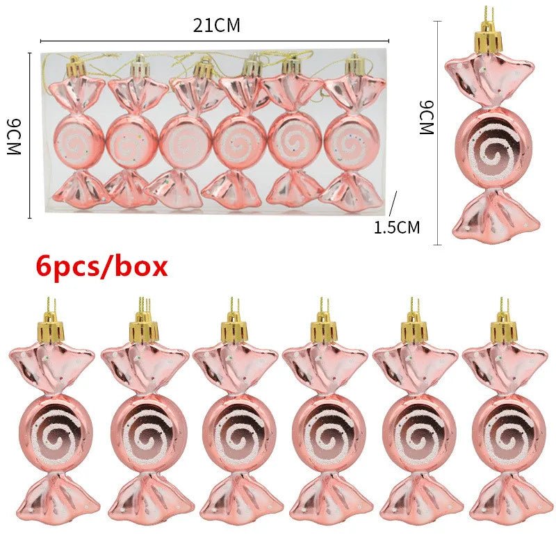 best cheap 6pcs Xmas Gold Silver Angel Pendant 2023 Christmas Party Decoration Christmas Tree Decorations Hanging Ornaments New Year Gifts shop online at M2K Trends for