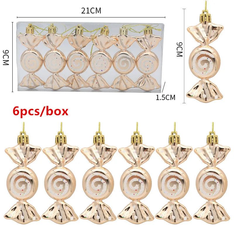 best cheap 6pcs Xmas Gold Silver Angel Pendant 2023 Christmas Party Decoration Christmas Tree Decorations Hanging Ornaments New Year Gifts shop online at M2K Trends for