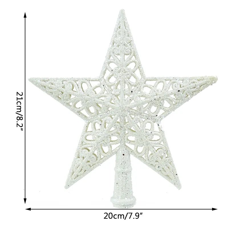 best cheap Gold Glitter Christmas Tree Top Iron Star Christmas Decorations For Home Xmas Tree Ornaments Navidad New Year 2023 Natal Noel shop online at M2K Trends for
